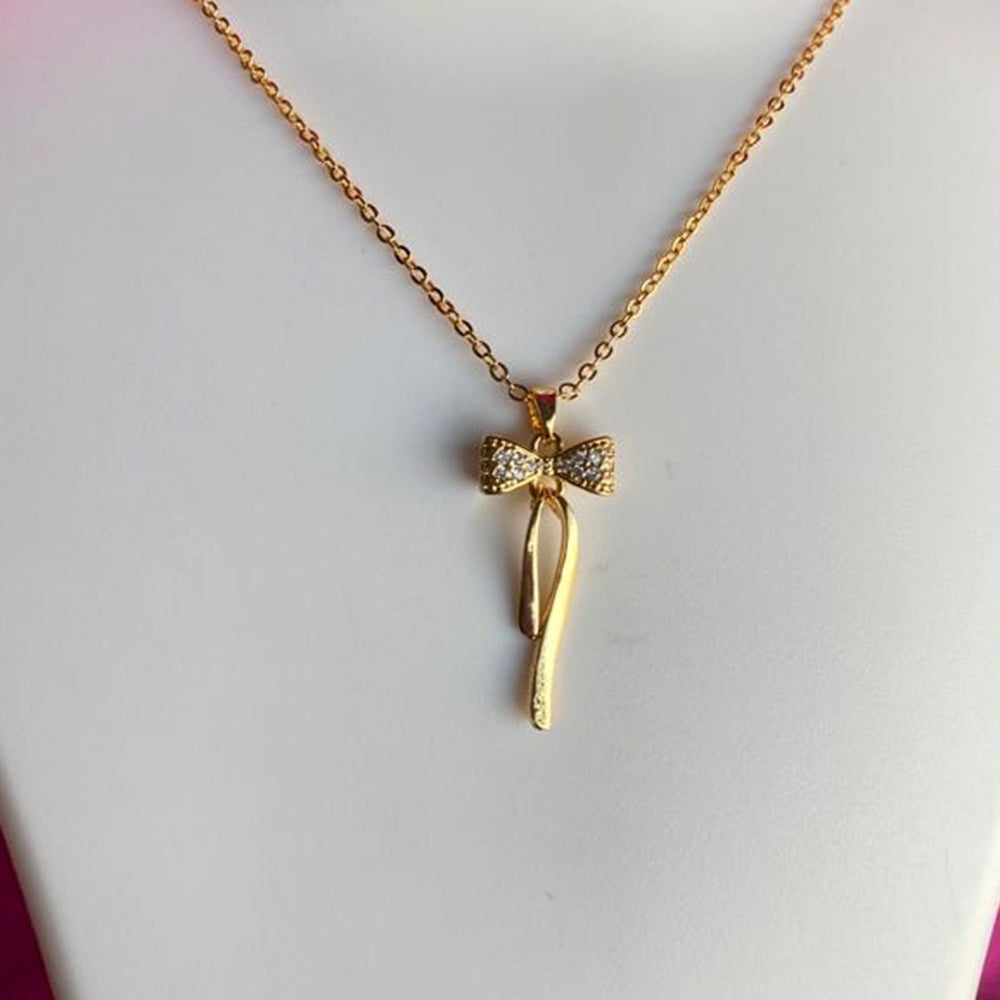 Mahavir Ad Stone Gold Plated Chain Pendant