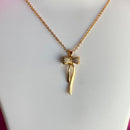 Mahavir Ad Stone Gold Plated Chain Pendant