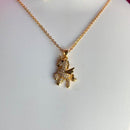 Mahavir Ad Stone Gold Plated Chain Pendant