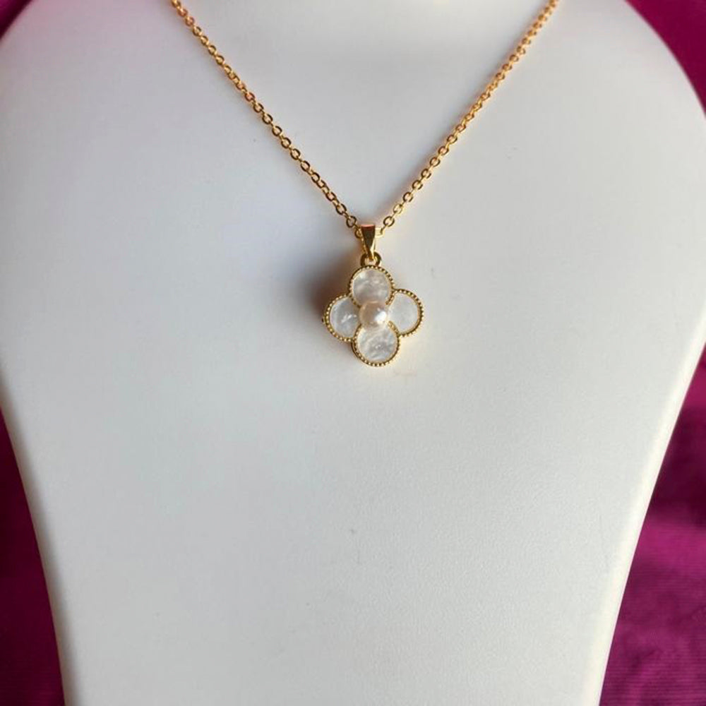 Mahavir Ad Stone Gold Plated Revolving Chain Pendant