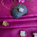 Mahavir Ad Stone Gold Plated Revolving Chain Pendant