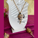 Mahavir Ad Stone Gold Plated Revolving Chain Pendant