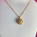 Mahavir Ad Stone Gold Plated Revolving Chain Pendant