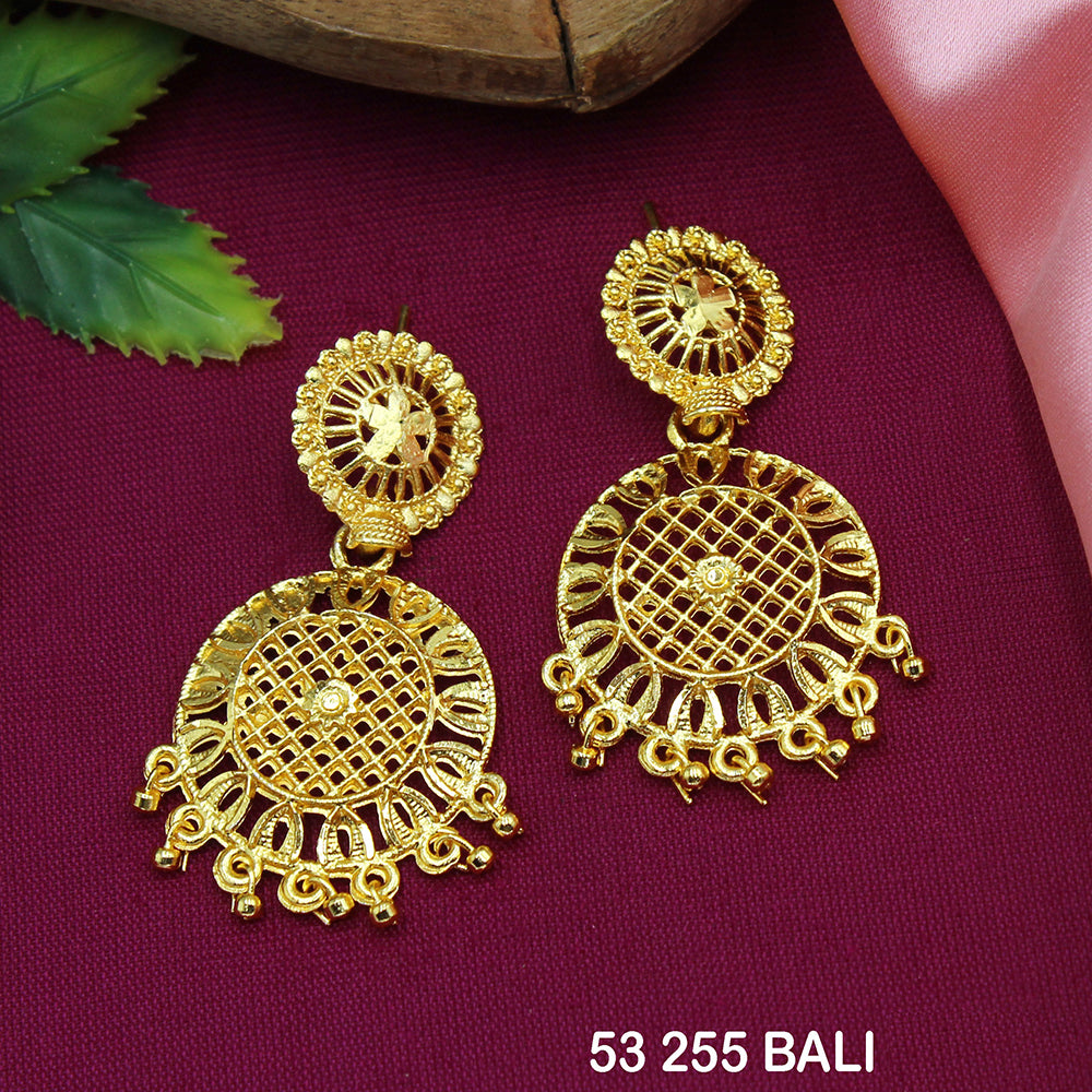 Mahavir Gold Plated Dangler Earrings