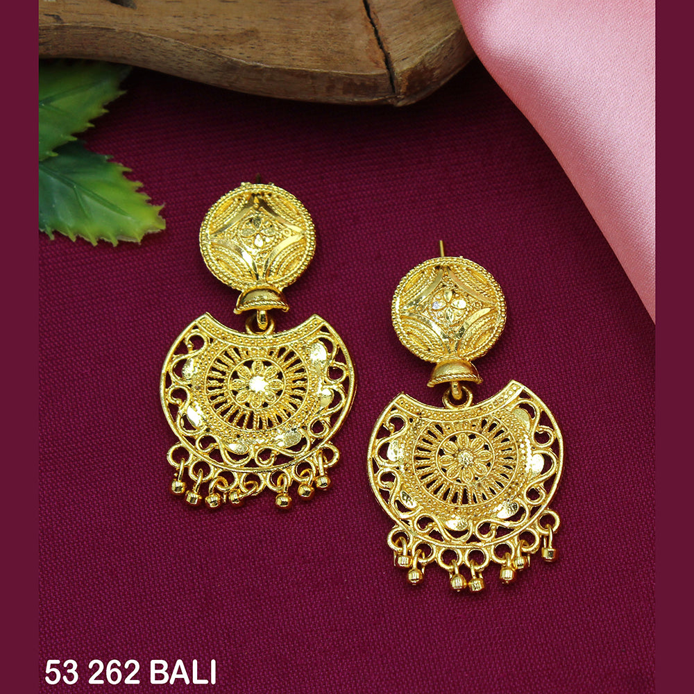 Mahavir Gold Plated Dangler Earrings
