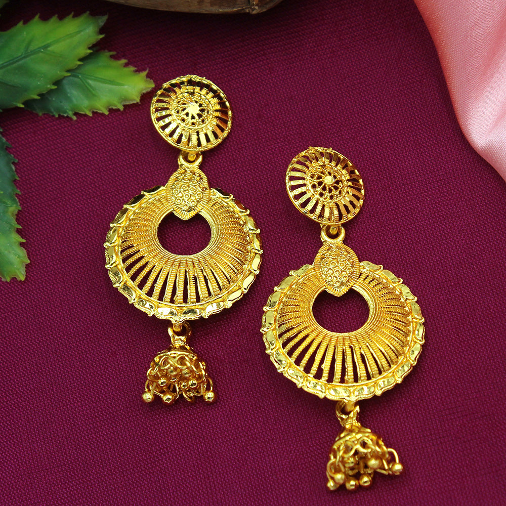 Mahavir Gold Plated Dangler Earrings