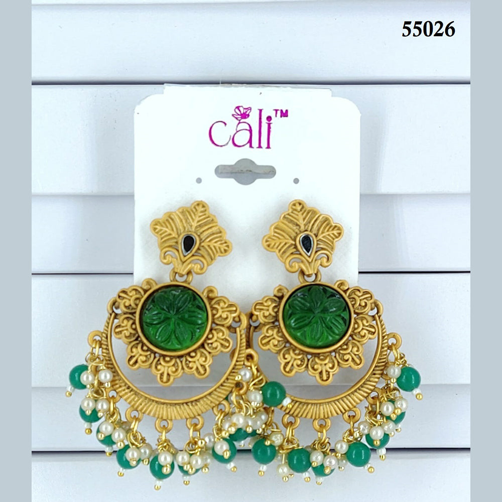 Corbeda Fashion Gold Plated Assorted Color Dangler Earrings