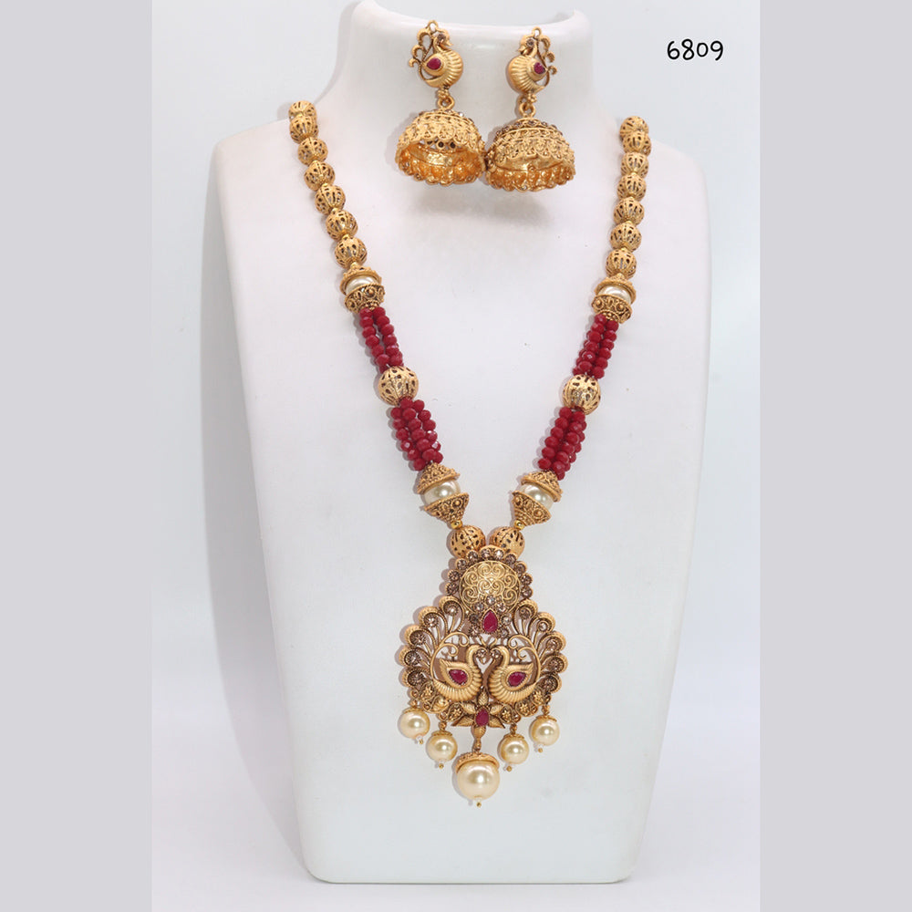 Corbeda Fashion Gold Plated Assorted Color Long Necklace set