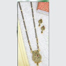 Mahavir Gold Plated Black Beads Mangalsutra