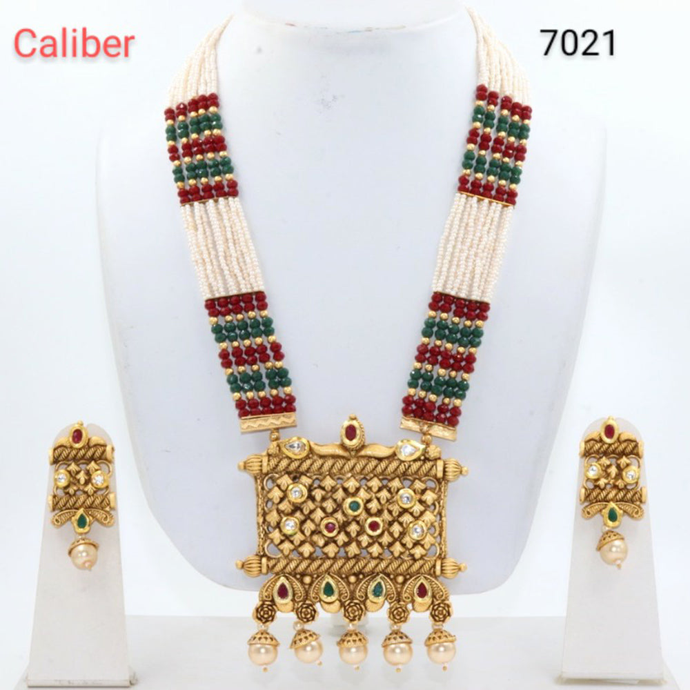 Corbeda Fashion Gold Plated Assorted Color Long Necklace set