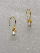 Midas Touch Gold Plated Pearl Small Earrings