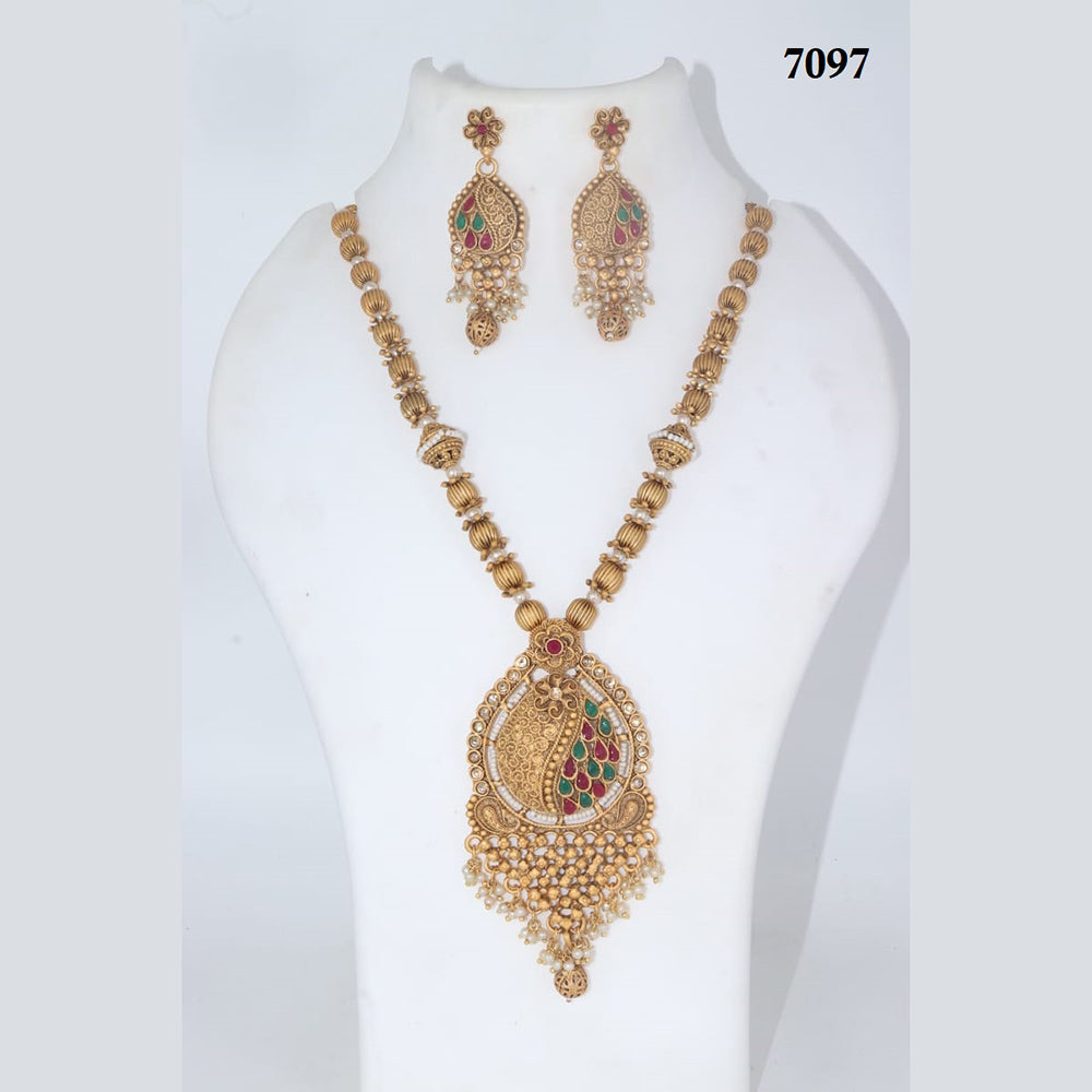 Corbeda Fashion Gold Plated Assorted Color Long Necklace set