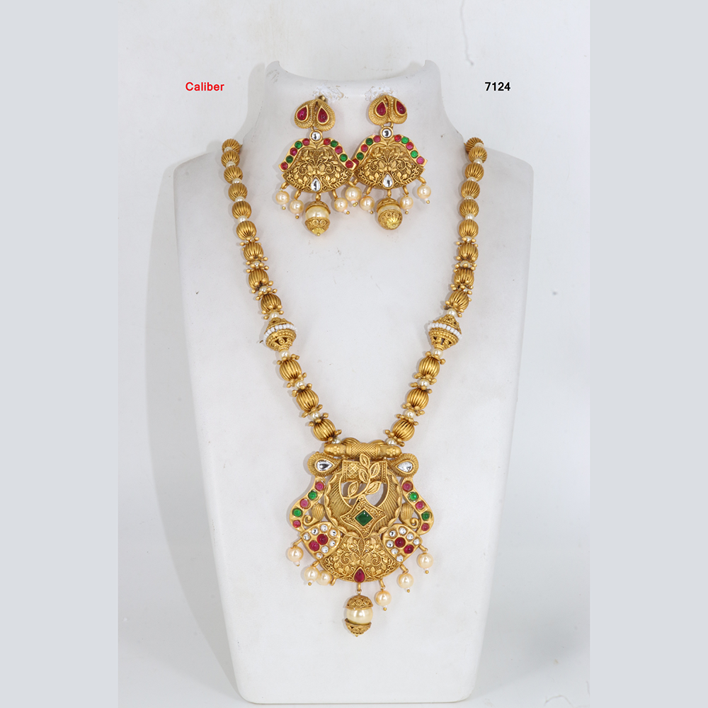 Corbeda Fashion Gold Plated Assorted Color Long Necklace set