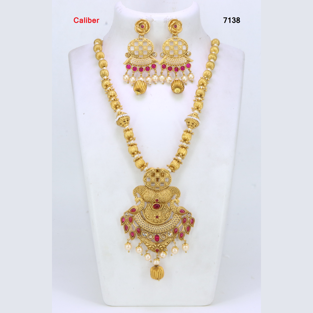 Corbeda Fashion Gold Plated Assorted Color Long Necklace set