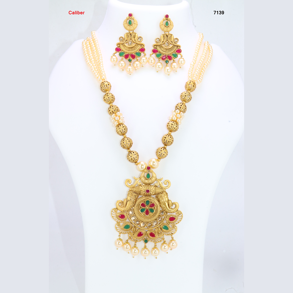 Corbeda Fashion Gold Plated Assorted Color Long Necklace set