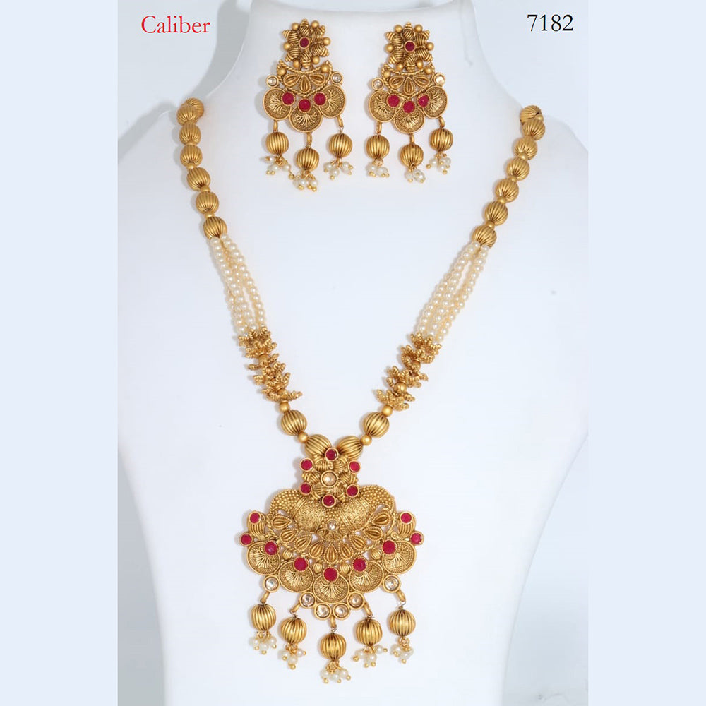 Corbeda Fashion Gold Plated Assorted Color Long Necklace set