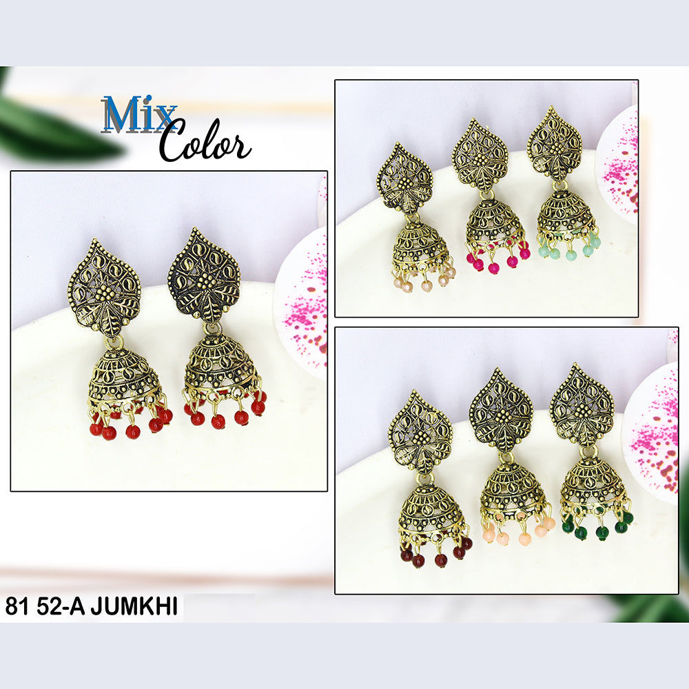 Mahavir Gold Plated Jhumki Earrings