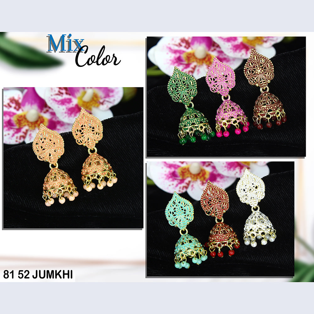 Mahavir Gold Plated Jhumki Earrings