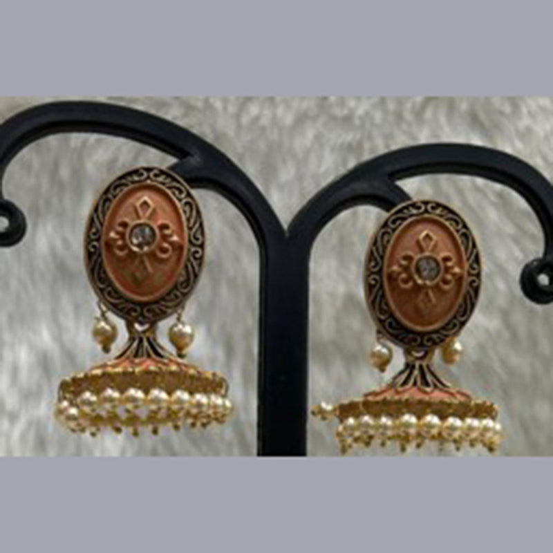 Infinity Jewels Gold Plated Jhumki Earrings