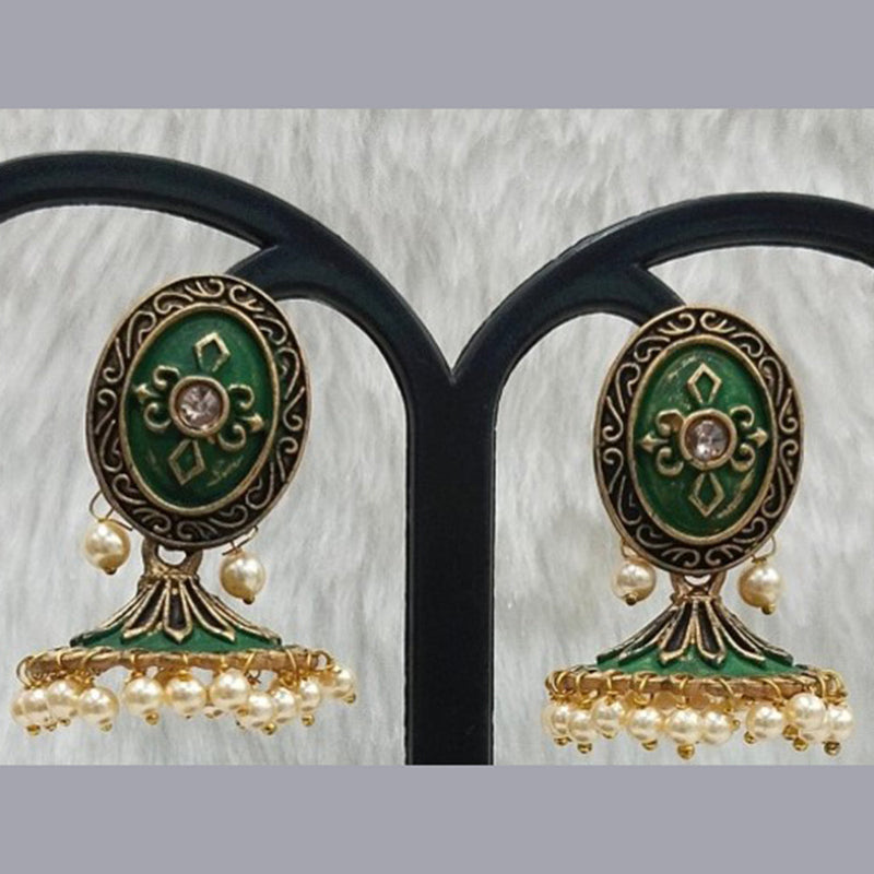 Infinity Jewels Gold Plated Jhumki Earrings