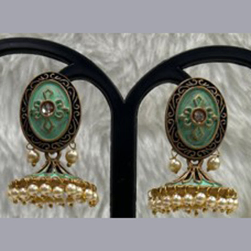 Infinity Jewels Gold Plated Jhumki Earrings