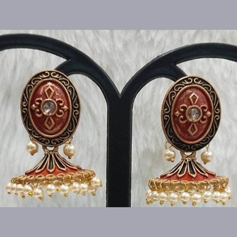 Infinity Jewels Gold Plated Jhumki Earrings