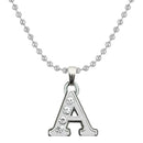 Regina Rhodium Plated "A" Alphabet Chain Pendant