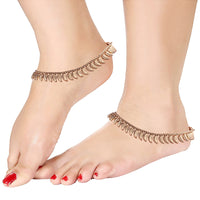 Etnico Traditional Gold Plated Payal Anklet For Girls & Women (A048FL)