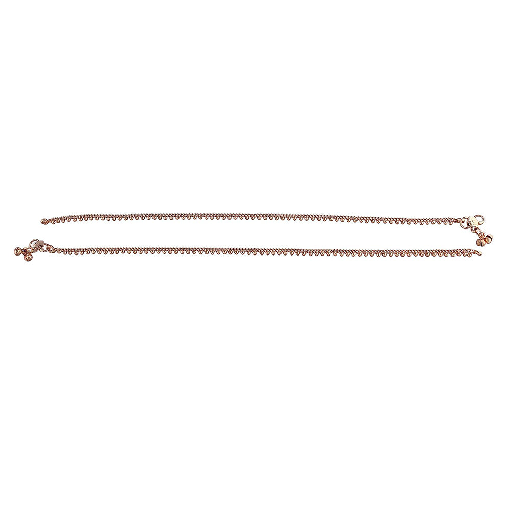 Etnico Traditional Gold Plated Payal Anklet For Girls & Women (A049FL)