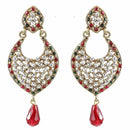 Kriaa Gold Plated Austrian Stone Danglerr Earrings - 1300910