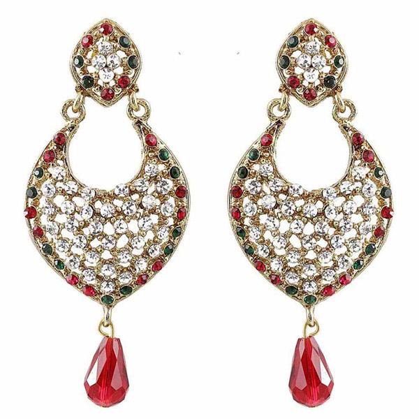 Kriaa Gold Plated Austrian Stone Danglerr Earrings - 1300910