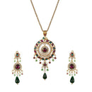 Kriaa Multicolor Austrian Stone Pendant Set