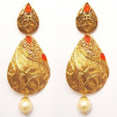 Kriaa Zinc Alloy Gold Plated Stone Dangler Earring - 1307202A