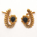 Kriaa Black Austrian Stone Gold plated Ear Cuff - 1307210B