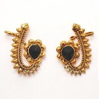 Kriaa Black Austrian Stone Gold plated Ear Cuff - 1307210B