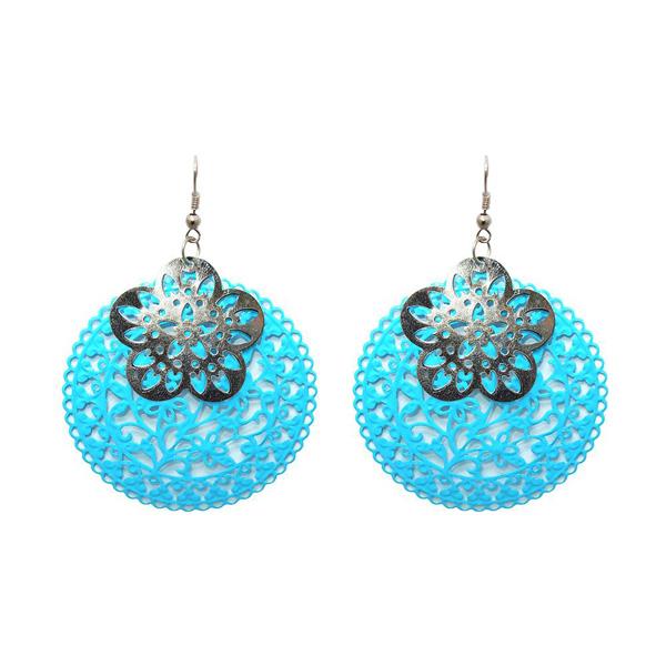 The99Jewel Zinc Alloy Silver Plated Dangler Earring - 1306449E