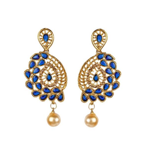 Kriaa kundan And Stone Gold Plated Dangler Earring - 1307413B