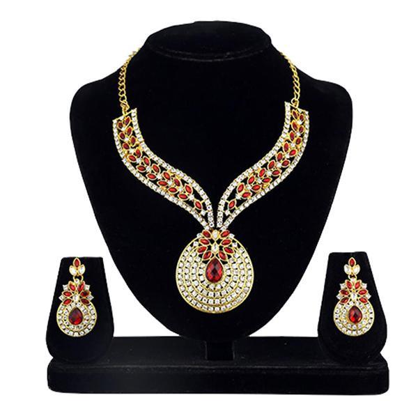 Kriaa Gold Plated Kundan Stone Necklace Set - 2105403