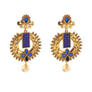 Kriaa Kundan Pearl Drop Gold Plated Dangler Earring