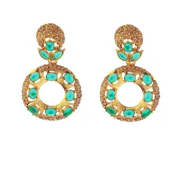 Kriaa Kundan Gold Plated Dangler Earring - 1307405A