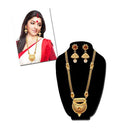 Kriaa Austrian Stone Gold Plated Haram Necklace Set - 1109102A