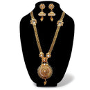 Kriaa Gold Plated Austrian Stone Haram Necklace Set - 1109107B