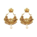 Kriaa Brown Austrian Stone Dangler Earrings - 1309608A