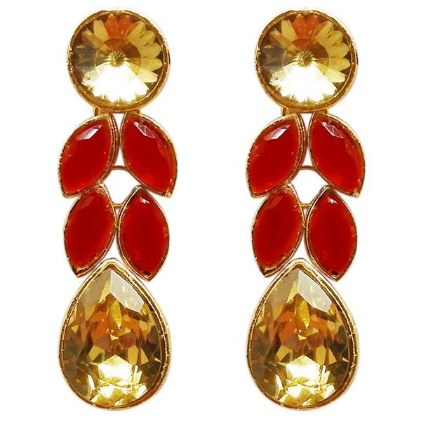 Kriaa Resin Stone Gold Plated Dangler Earring - 1311401A