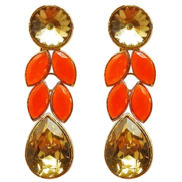 Kriaa Resin Stone Gold Plated Dangler Earring - 1311401F