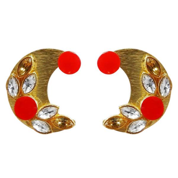 Kriaa Gold Plated Resin Stone Stud Earring - 1311406E