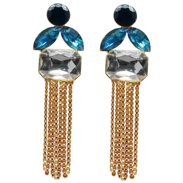 Kriaa Resin Stone Gold Plated Dangler Earrings - 1311410B