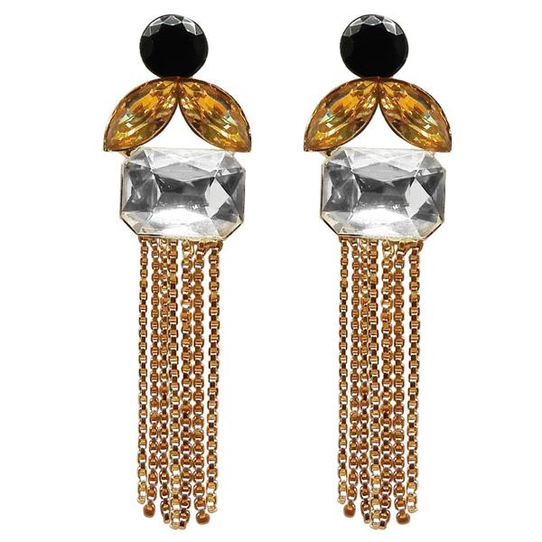 Kriaa Gold Plated Resin Stone Dangler Earring - 1311410C