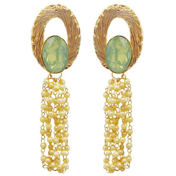 Kriaa Resin Stone Gold Plated Dangler Earrings - 1311411A