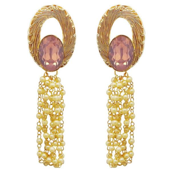 Kriaa Resin Stone Gold Plated Dangler Earring - 1311411B